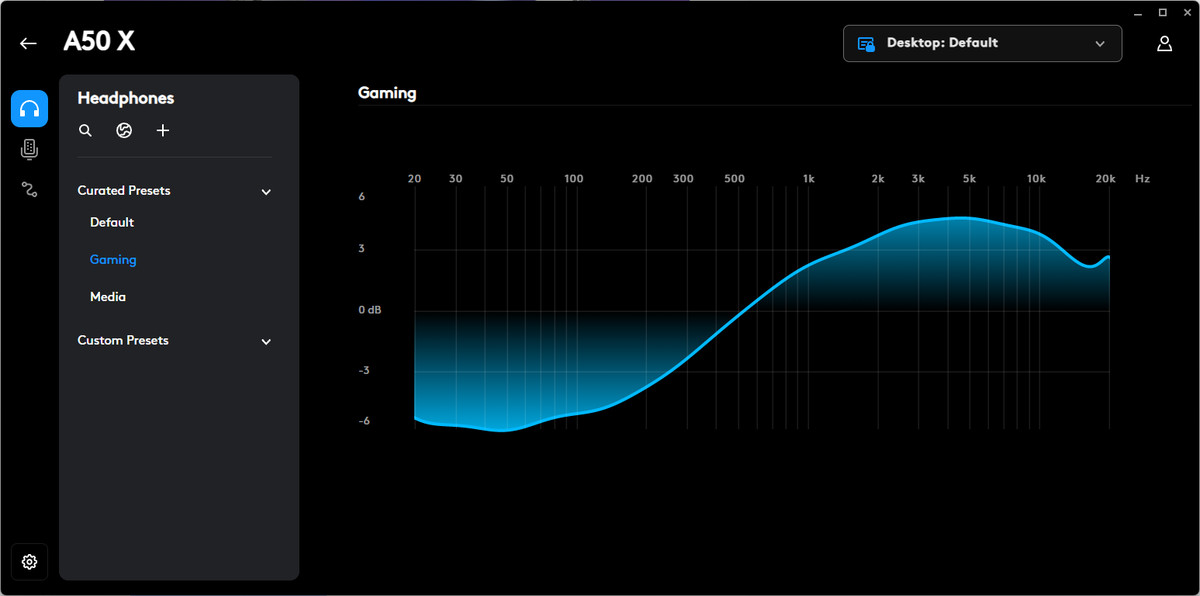 Une capture d'écran du logiciel Logitech G Hub