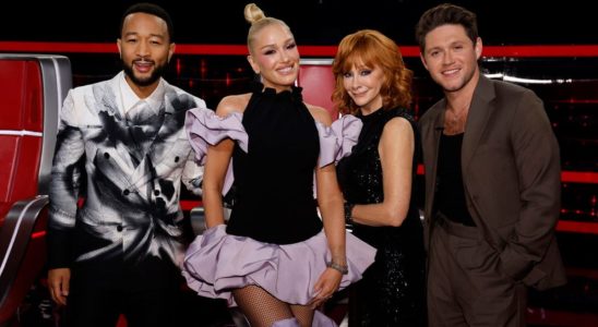 John Legend, Gwen Stefani, Reba McEntire and Niall Horan on The Voice.