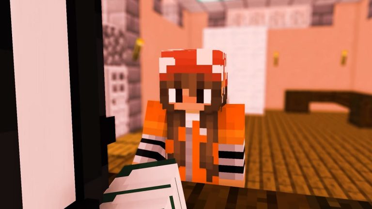 Minecraft: a prisoner stood at a window.