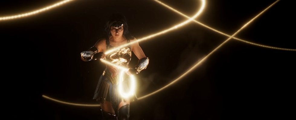 A shot of Wonder Woman from the teaser for the upcoming game.