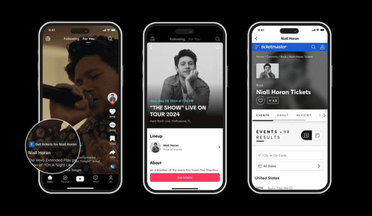 L’intégration Ticketmaster de TikTok s’étend aux utilisateurs en dehors des États-Unis