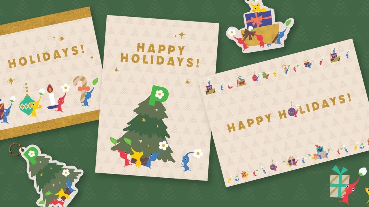 Nintendo propose des cartes de vœux et des décorations Pikmin gratuites
