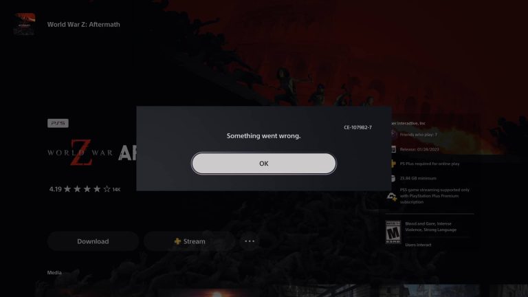 PSN en panne ce 8 décembre avec le code d’erreur CE-107982-7, empêchant les téléchargements de jeux