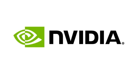 Nvidia logo on a white background.