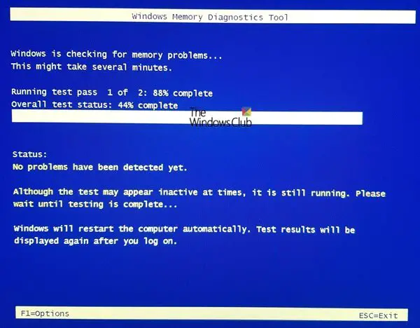 Outil de diagnostic de la mémoire Windows