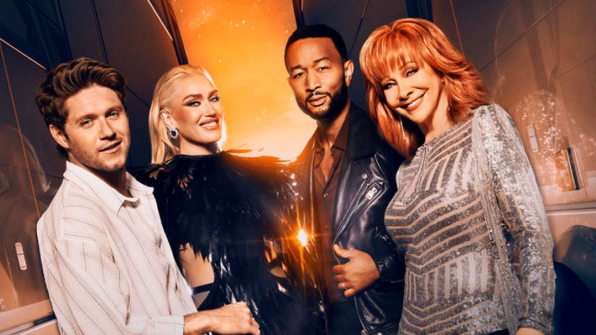 Gwen Stefani, Niall Horan, John Legend and Reba McEntire on The Voice.