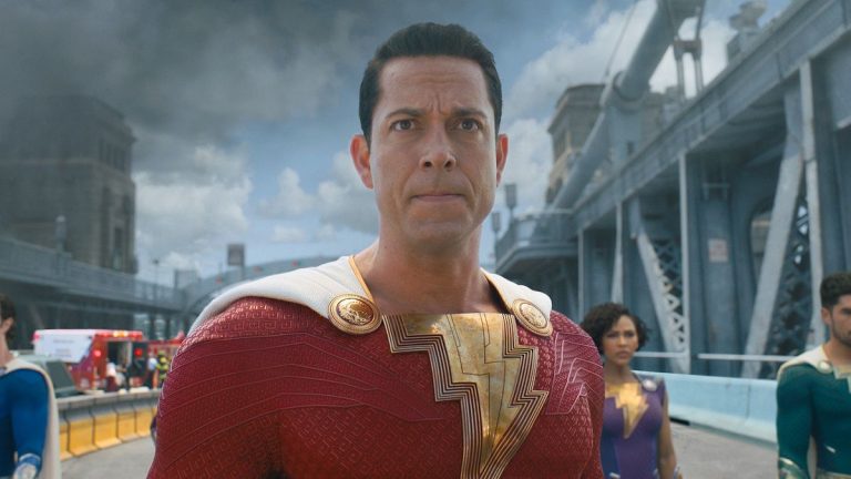 Zachary Levi as Shazam in Fury of the Gods