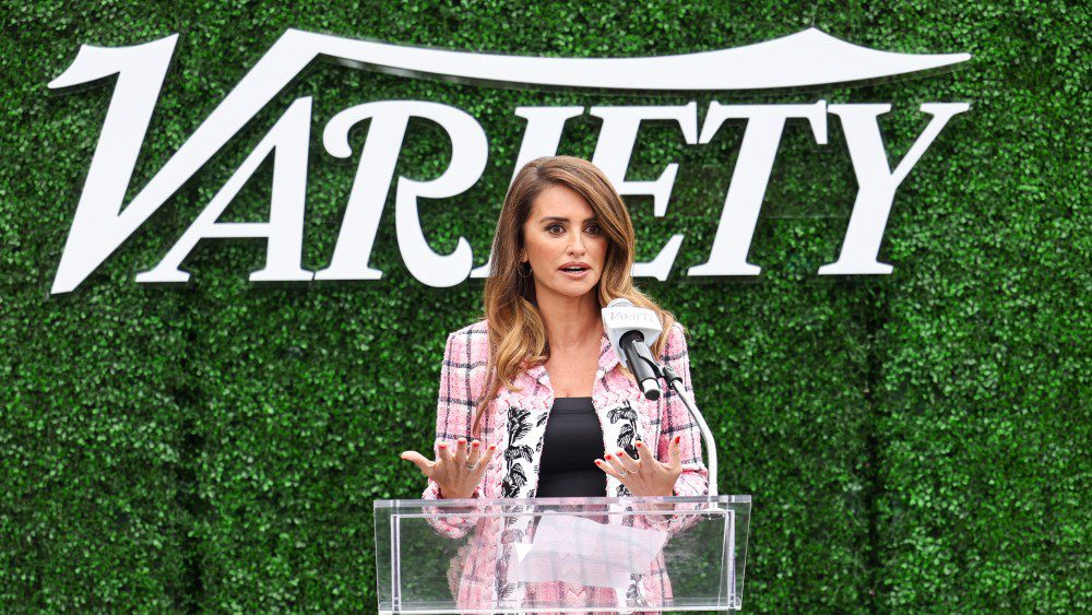 PALM SPRINGS, CALIFORNIA - JANUARY 05: Penélope Cruz speaks onstage during Variety's 10 Directors To Watch & Creative Impact Awards presented by DIRECTV at Parker Palm Springs on January 05, 2024 in Palm Springs, California. (Photo by Amy Sussman/Variety via Getty Images)