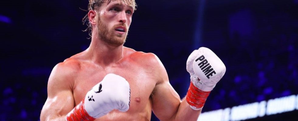 Logan Paul in a boxing ring.