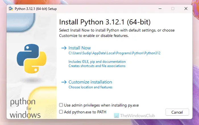 Comment installer Python sous Windows 11/10