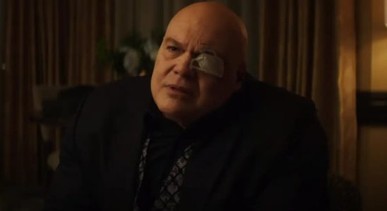 Kingpin wearing his eyepatch in Echo. This image is part of an article about how Echo's mid-credits scene sets up a major Daredevil storyline.