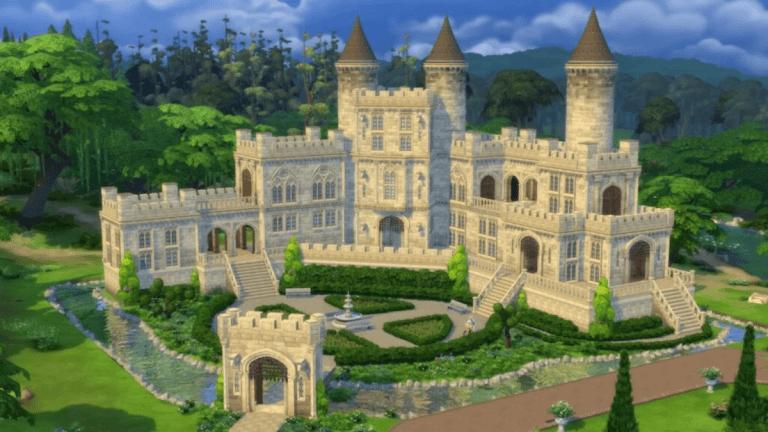 Fuites du kit Sims 4 Castle Estate sur l'application EA
