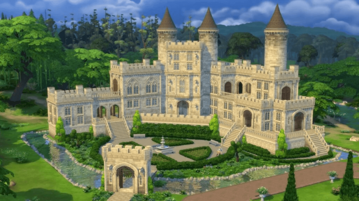 Fuites du kit Sims 4 Castle Estate sur l'application EA
