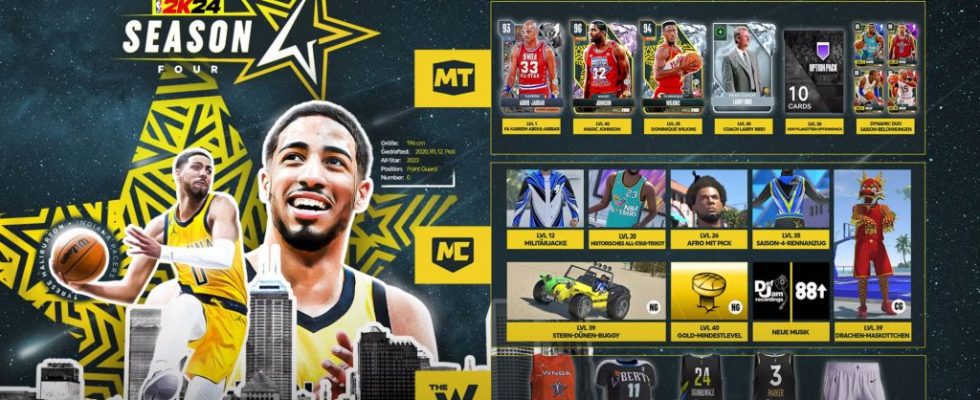 NBA 2K24 Récompenses de la saison 4 et récompenses de niveau 40 (Ma CARRIÈRE, Mon ÉQUIPE, Pass Premium)