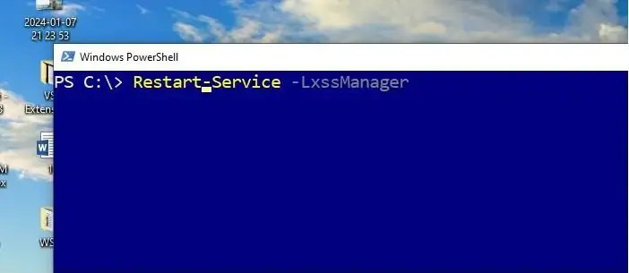 Redémarrez Lxssmanager Powershell