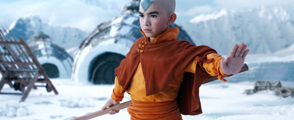 Gordon Cormier as Aang in Avatar: The Last Airbender