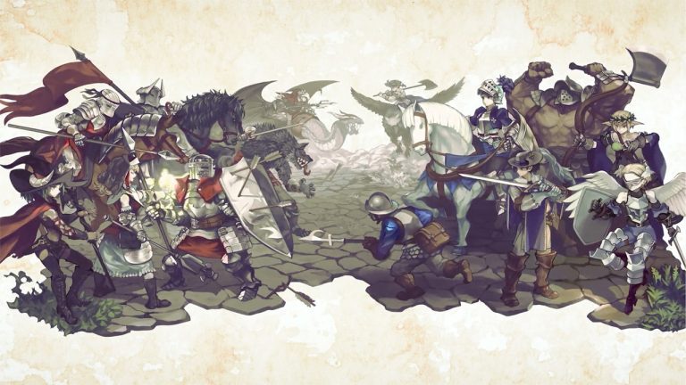 Two armies facing off against each other.