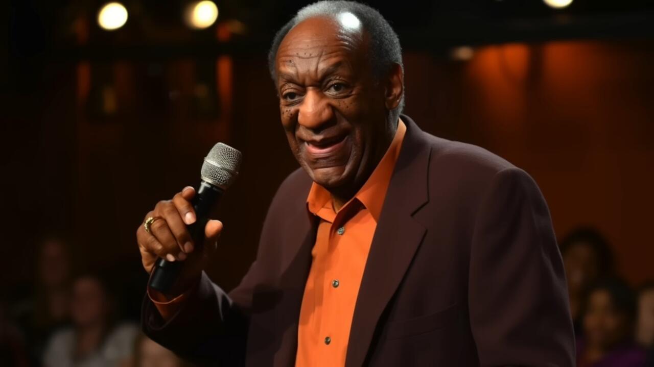 Une image créée par l'IA de Bill Cosby qui apparaît dans I'm Glad I'm Dead.