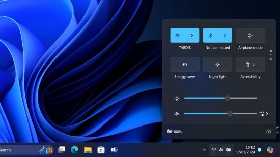 Paramètres rapides de Windows 12