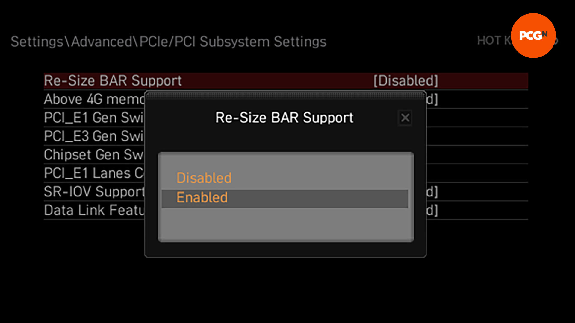 Comment activer la BAR redimensionnable : carte mère Asus EFI