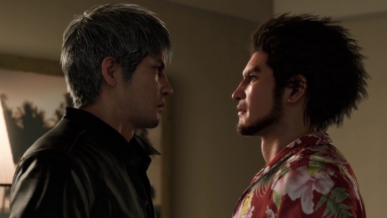 Like a Dragon Infinite Wealth cut-scene with Ichiban and Kiryu