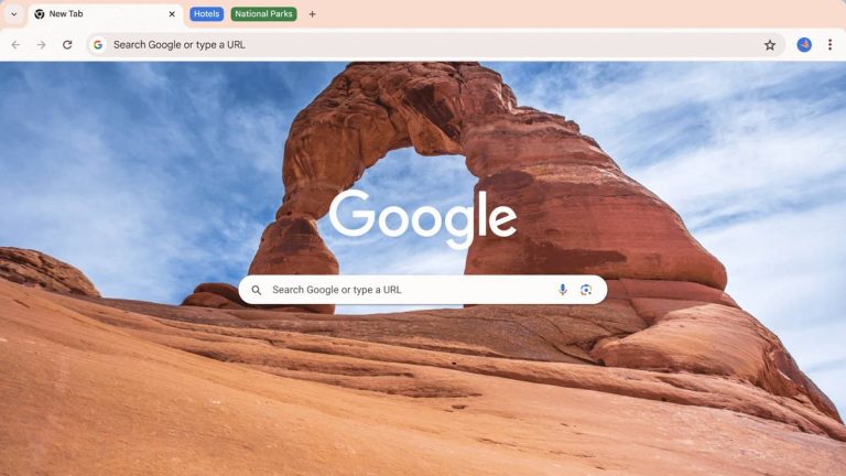 An example image of Google Chrome web browser