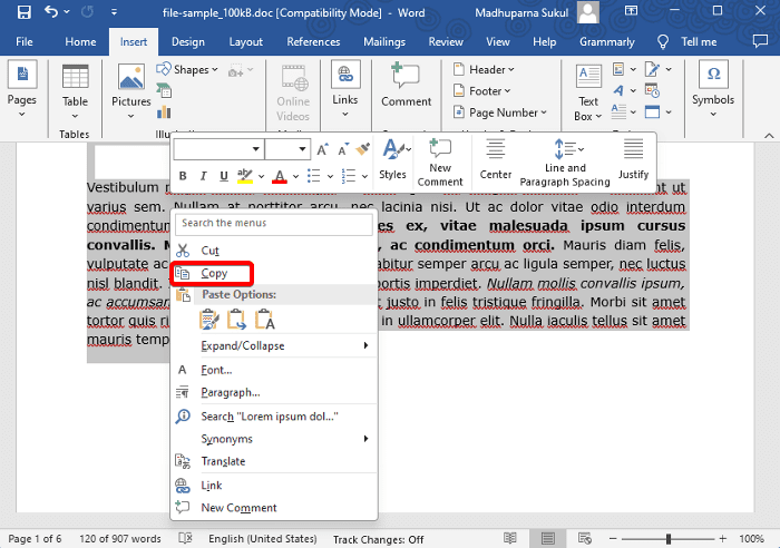 Comment dupliquer une page dans Word