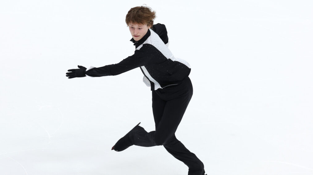 Ilia Malinin patine pendant le programme court masculin du championnat le deuxième jour des Championnats américains de patinage artistique TOYOTA 2023 au SAP Center le 27 janvier 2023 à San Jose, en Californie.