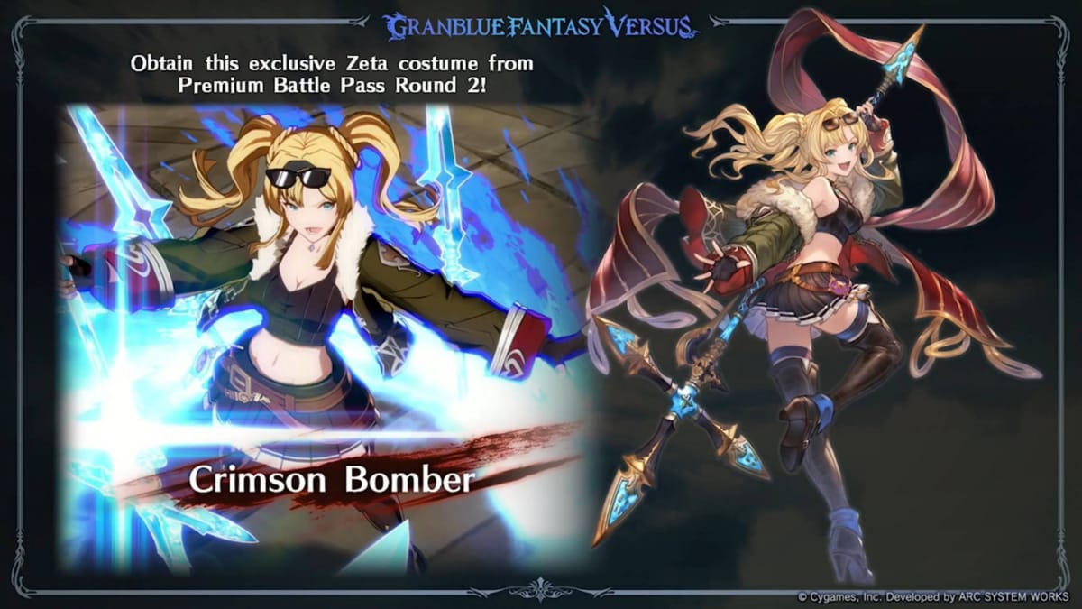 Nouveau costume pour Zeta dans Granblue Fantasy Versus: Rising