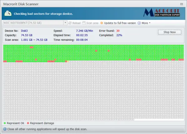 Scanner de disque Macrorit