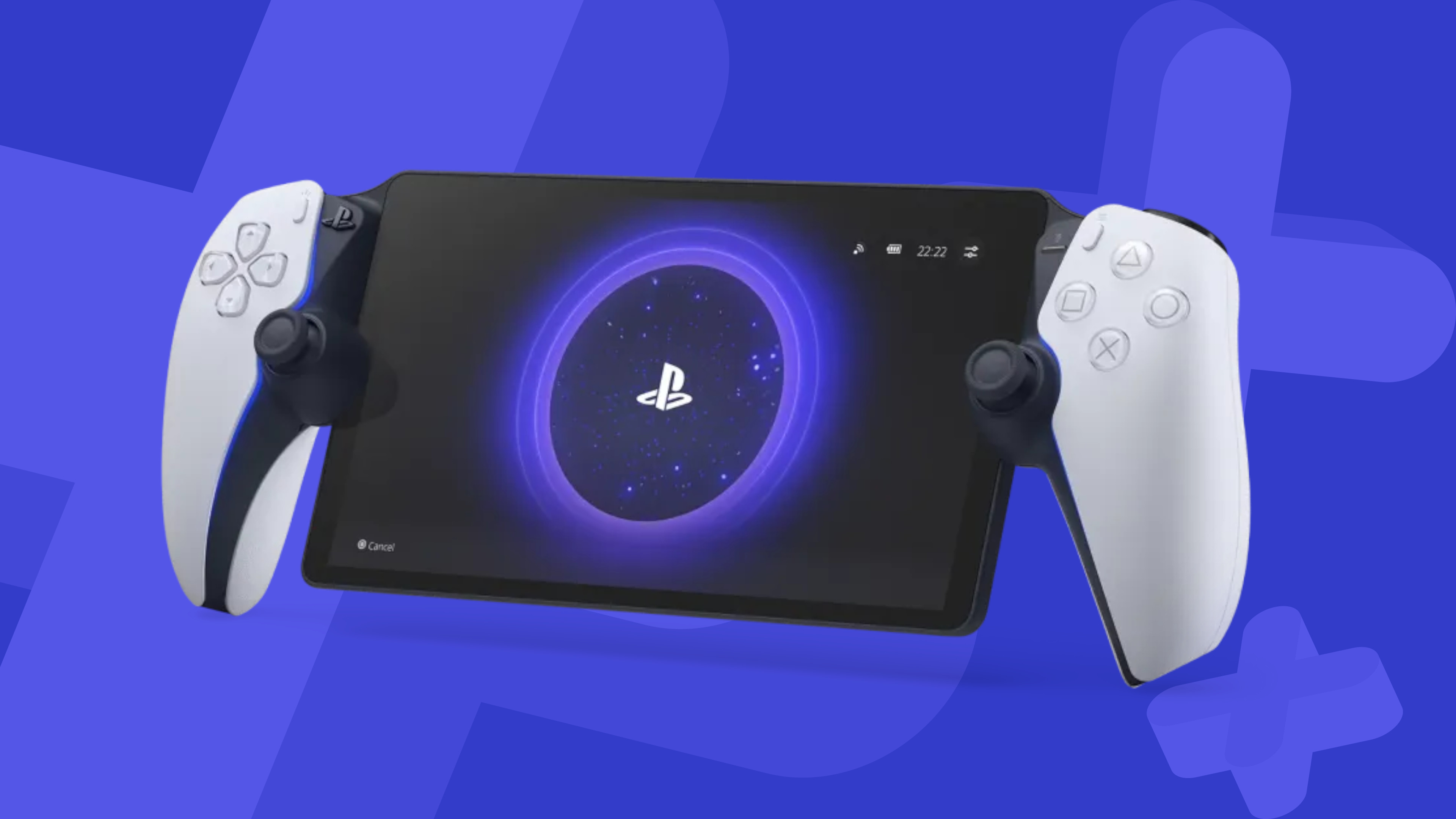 Portail PlayStation sur fond bleu