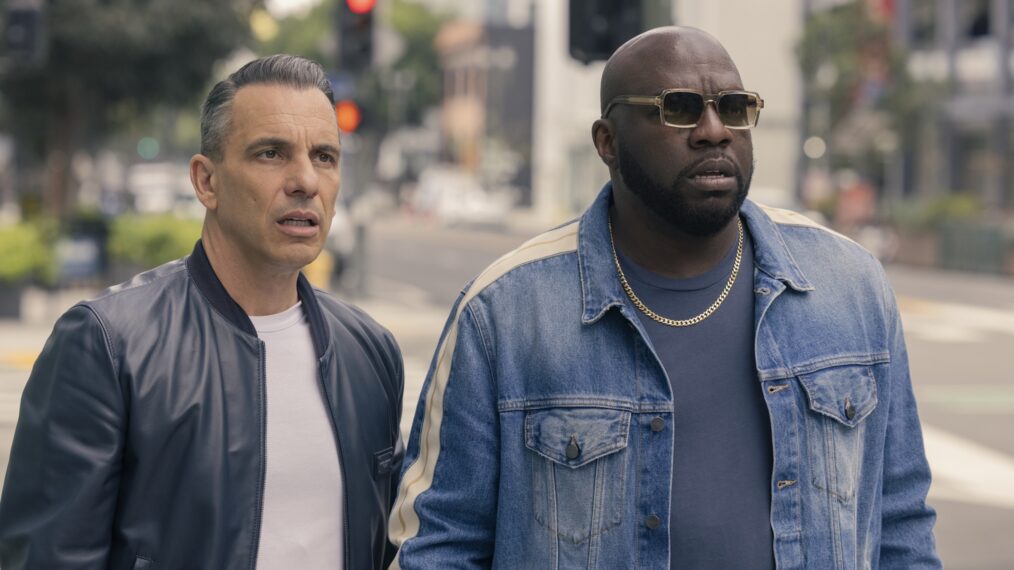 Sebastian Maniscalco as Danny and Omar J. Dorsey as Ray in 