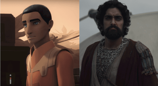 Ezra Bridger in Star Wars Rebels and Eman Esfandi as Ezra Bridger in Ahsoka