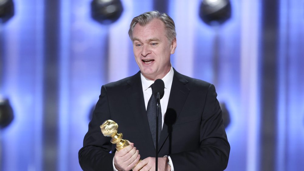 Christopher Nolan accepts the award for Best Director – Motion Picture for “Oppenheimer” at the 81st Golden Globe Awards held at the Beverly Hilton Hotel on January 7, 2024 in Beverly Hills, California.