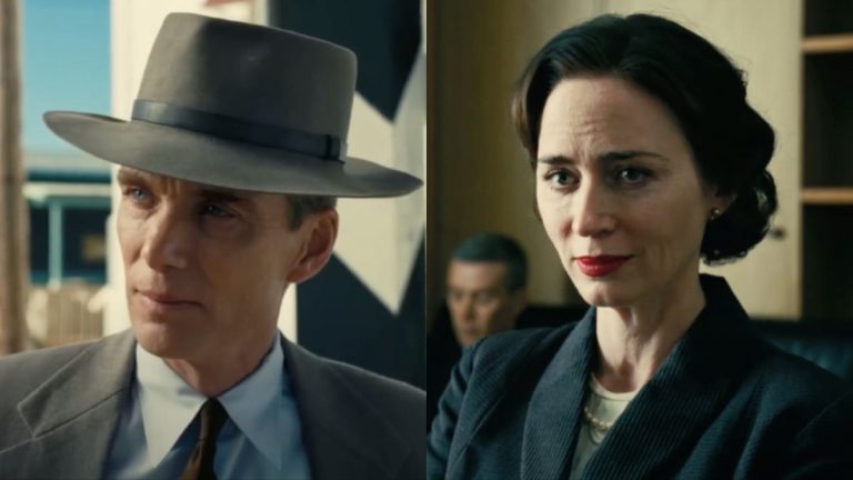 Cillian Murphy and Emily Blunt in Oppenheimer (side by side)