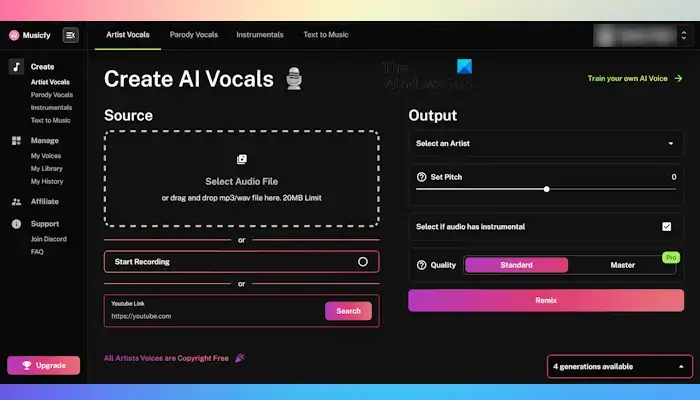 Comment faire de la musique avec Musicfy