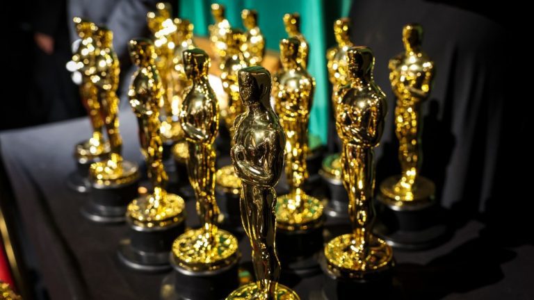 HOLLYWOOD, CA - MARCH 12: Oscar statues, backstage at the 95th Academy Awards at the Dolby Theatre on March 12, 2023 in Hollywood, California. (Robert Gauthier / Los Angeles Times via Getty Images)