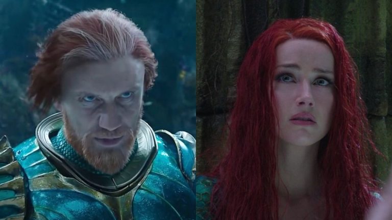 Dolph Lundgren and Amber Heard in Aquaman