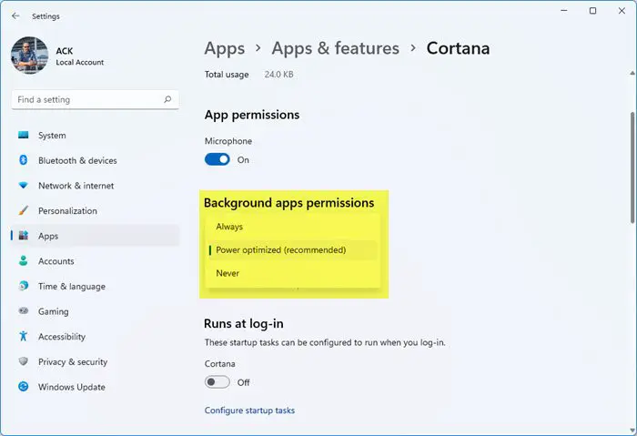 Empêcher les applications Windows de s'exécuter en arrière-plan