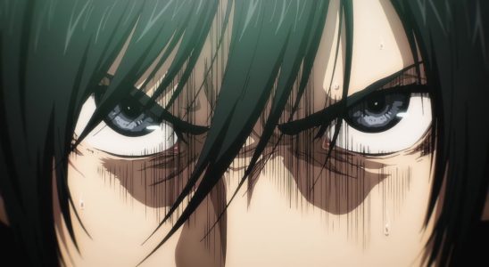 Mikasa looking angry. This image is part of an article about Attack on Titan's Final Season Ending, Explained.