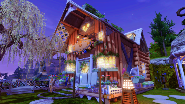 Final Fantasy 14 housing, another exterior shot of a house