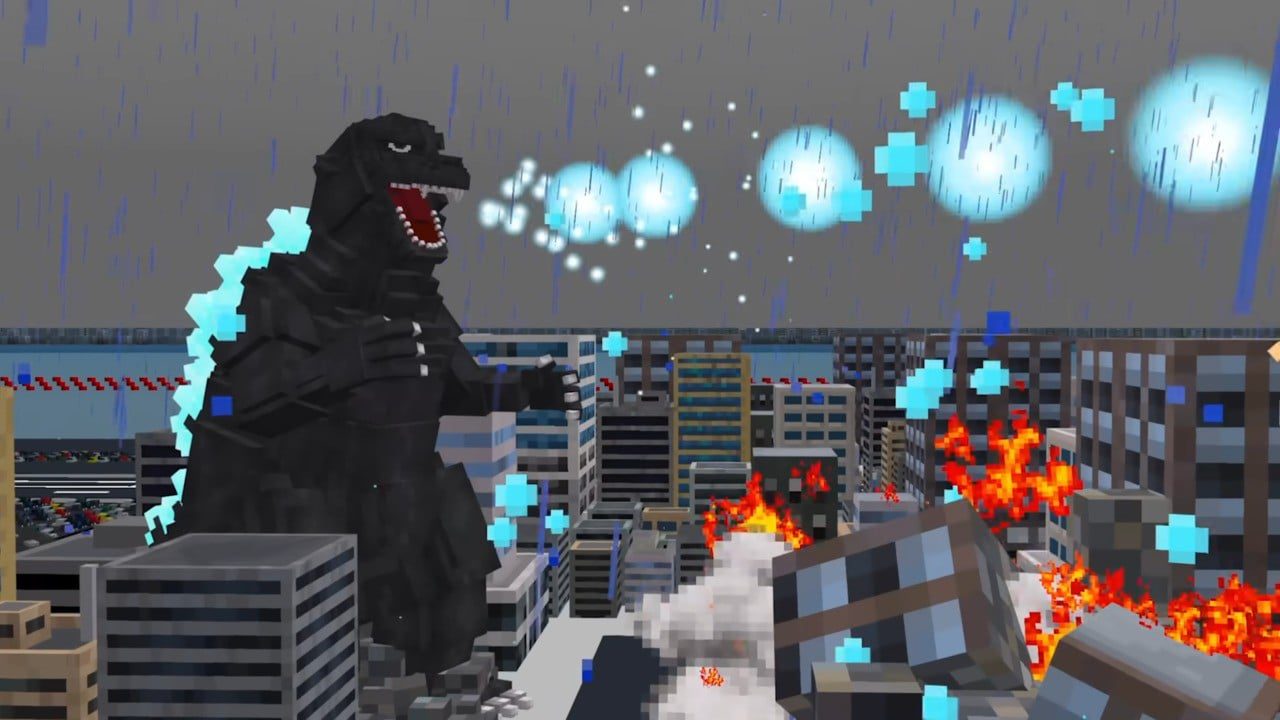 Godzilla va déclencher une destruction totale dans le nouveau DLC Minecraft
