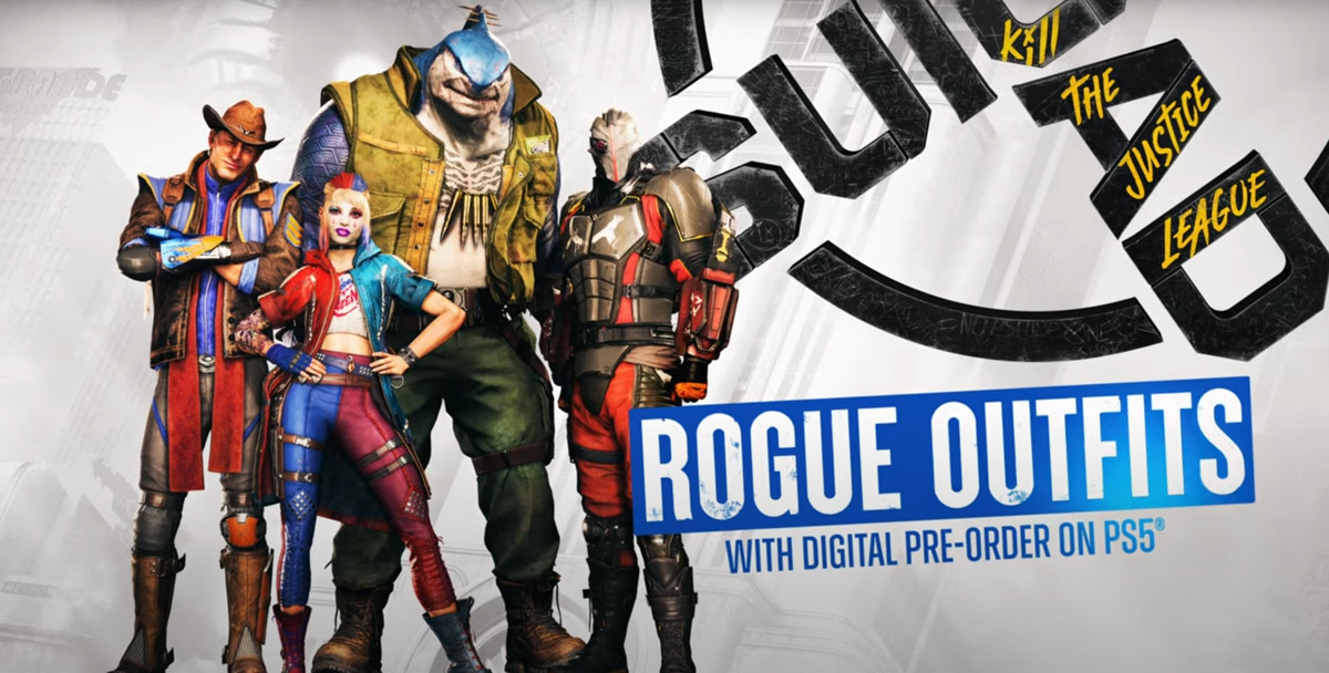 Une image promotionnelle pour le pack Rogue Outfits pour la version PlayStation 5 de Suicide Squad : Kill the Justice League