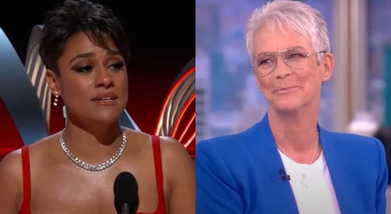 Ariana DeBose at the 2022 Oscars and Jamie Lee Curtis on The View.