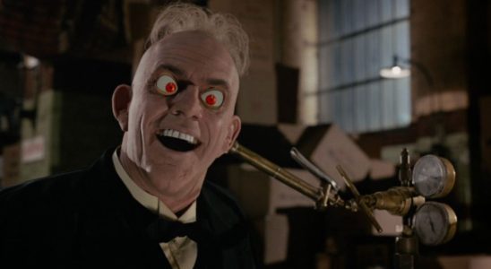 Christopher Lloyd looking demented in his half cartoon form in Who Framed Roger Rabbit?