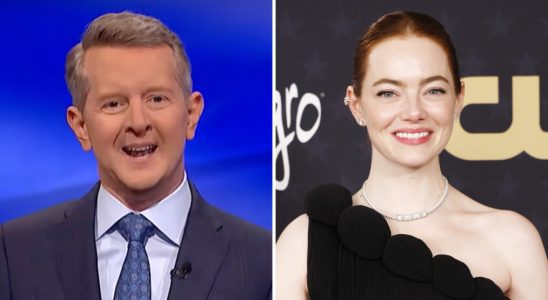 Ken Jennings and Emma Stone