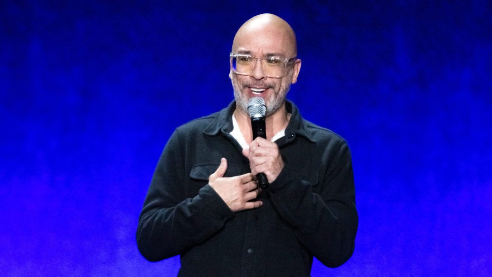 LAS VEGAS, NEVADA - APRIL 27: Comedian Jo Koy speaks about his upcoming movie "Easter Sunday" during Universal Pictures and Focus Features special presentation at Caesars Palace during CinemaCon 2022, the official convention of the National Association of Theatre Owners, on April 27, 2022 in Las Vegas, Nevada. (Photo by Greg Doherty/Getty Images)