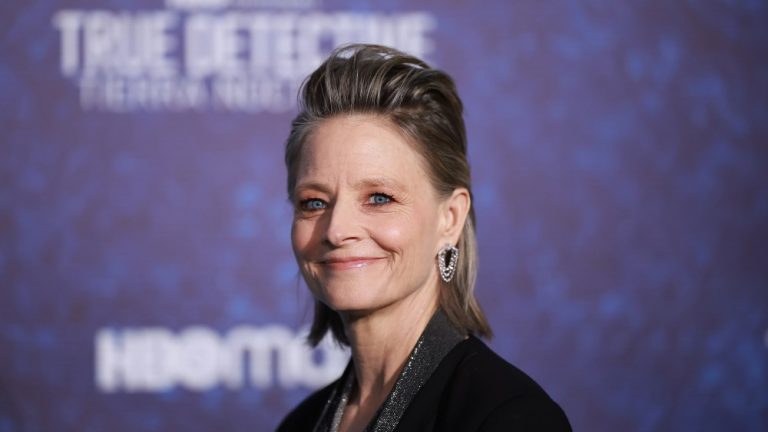 MEXICO CITY, MEXICO - JANUARY 11: Jodie Foster poses during the blue carpet for the series 'True Detective: Night Country' at Cineteca Nacional on January 11, 2024 in Mexico City, Mexico. (Photo by Hector Vivas/Getty Images)