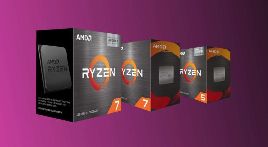 Retail boxes for the Ryzen 7 5700X3D, Rzyen 7 5700, Ryzen 5 5600/5500GT