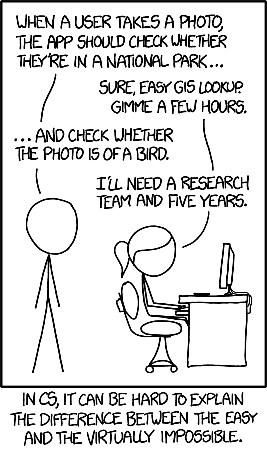 La bande dessinée xkcd intitulée 